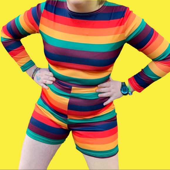 Pants - 🌈 Rainbow long sleeved jumpsuit size L🌈